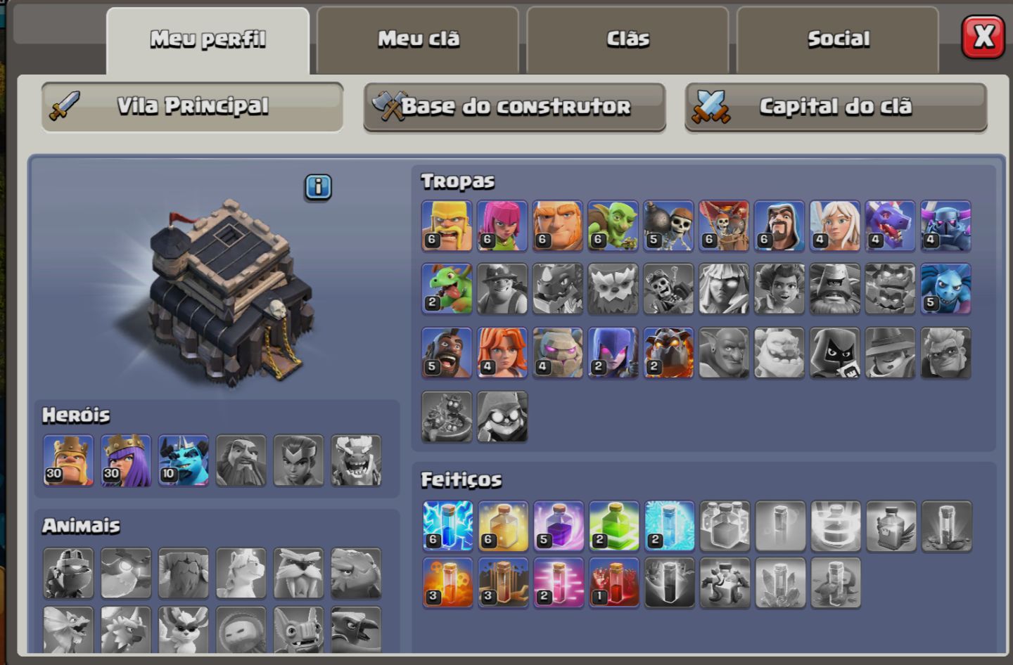 Conta CV 9 FULL Clash of Clans
