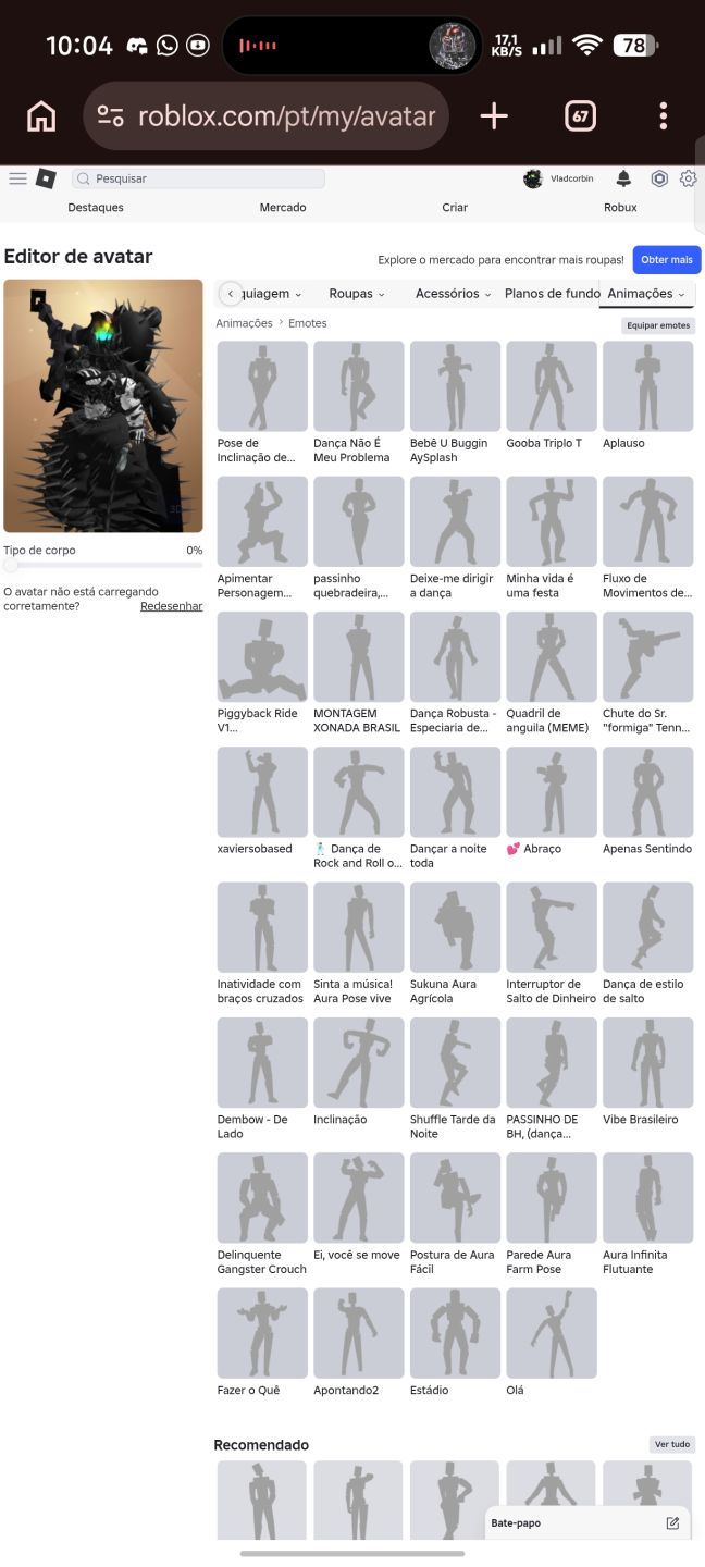 Conta de roblox com mais de 80k de robux gasto com coroa 8 bits e korblox
