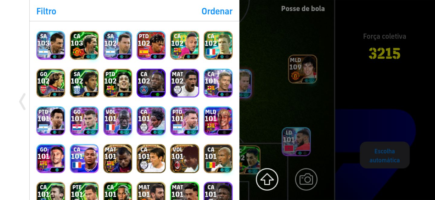 Conta efootball braba com Best 109 e Müller 106