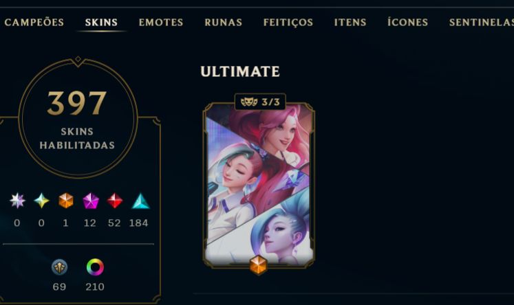 Conta LOL com 400 skins