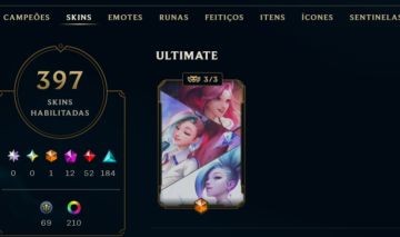 Conta LOL com 400 skins