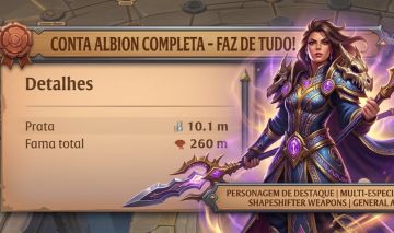 CONTA ALBION ONLINE 260M FAMA TOTAL 32M PRATA TOTAL | CONTA FAZ DE TUDO