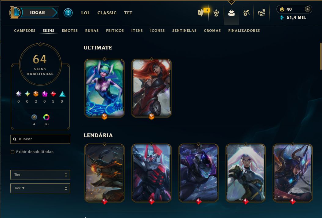 Conta de LoL Esmeralda 4 FA único dono