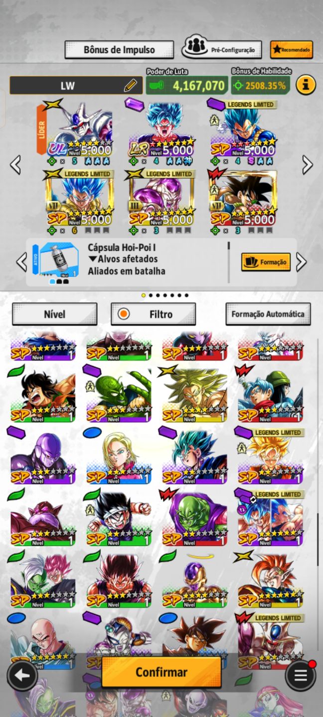 CONTA DRAGON BALL LEGENDS À VENDA