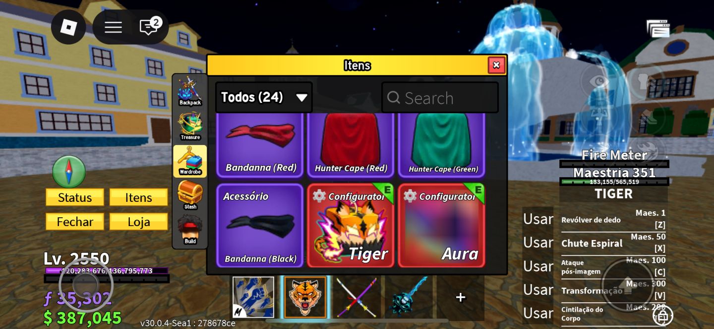 CONTA BLOX FRUITS COM TIGER