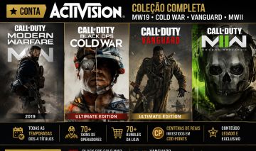 CONTA ACTIVISION - COLEÇÃO COMPLETA DE COD | MW19 COLD WAR VANGUARD MWII