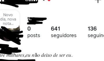 Conta de Instagram com +609 seguidores reias conta antiga