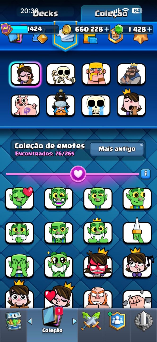 Conta Clash Royale Arena 27 | +1.400 Gemas +11.000 Troféus