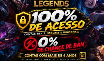 CONTAS SEM BAN LEAGUE OF LEGENDS (MAIS DE 4 ANOS)