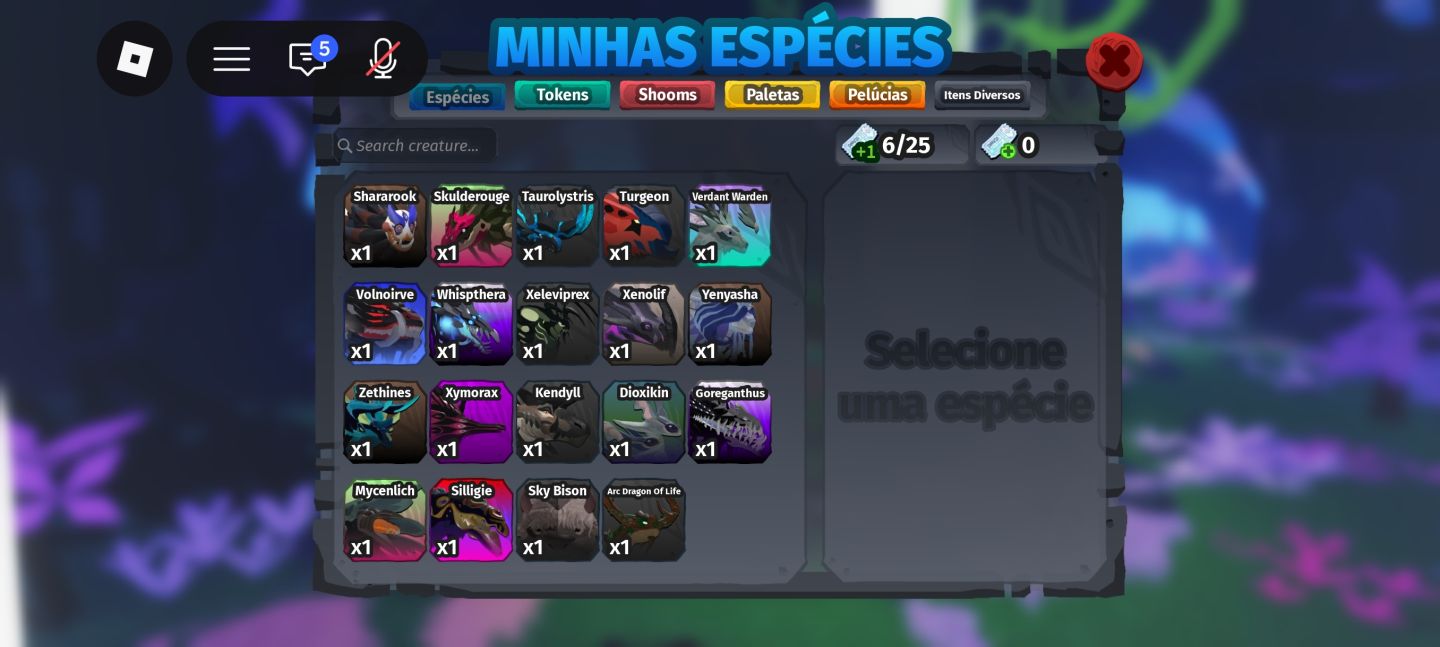 ATENÇÃO! VENDENDO INVENTÁRIO COMPLETO DE CREATURES OF SONARIA