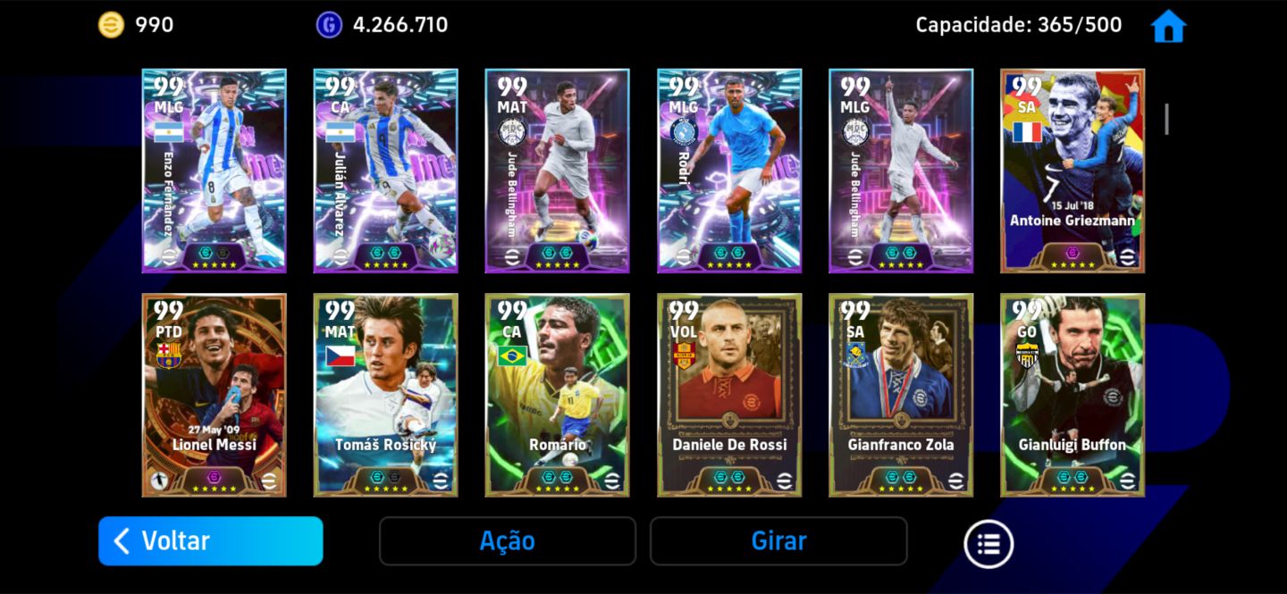 CONTA DE EFOOTBALL MOBILE COMPLETA
