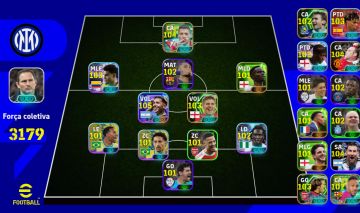 CONTA EFOOTBALL FORÇA 3179 | TIME BRABO + CRAQUES 105/103 !!