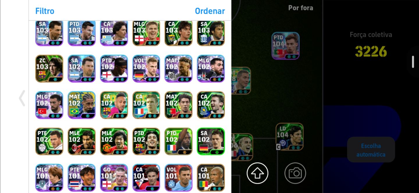 Conta efootboll com hazard 109 e Cristiano Ronaldo 105!!!