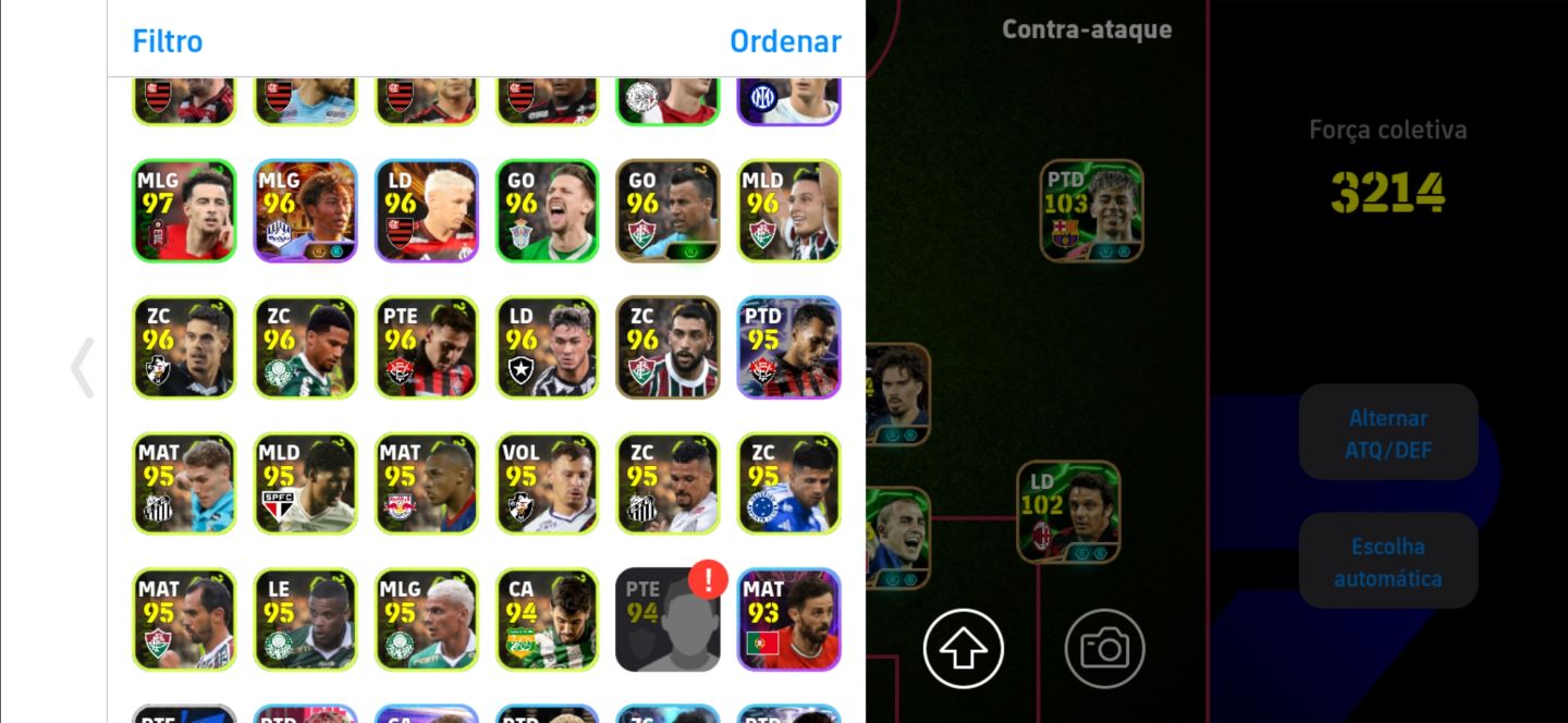 CONTA eFootball MOBILE À VENDA Força coletiva: 3214 [preço negociáve]