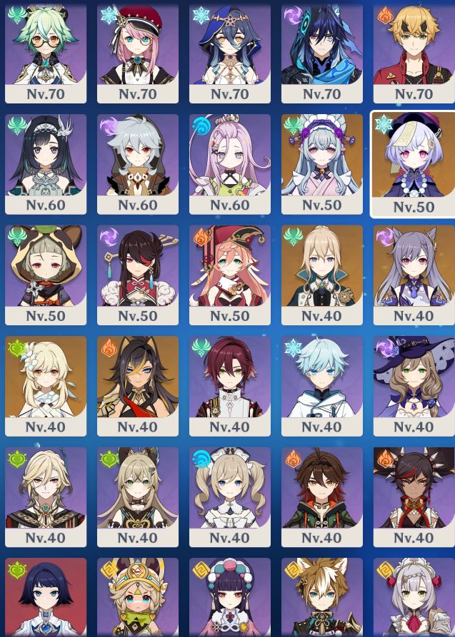 Conta Genshin AR 59 (2021) |Neuvillette C1+16 5 | 6 personagens C6 | América