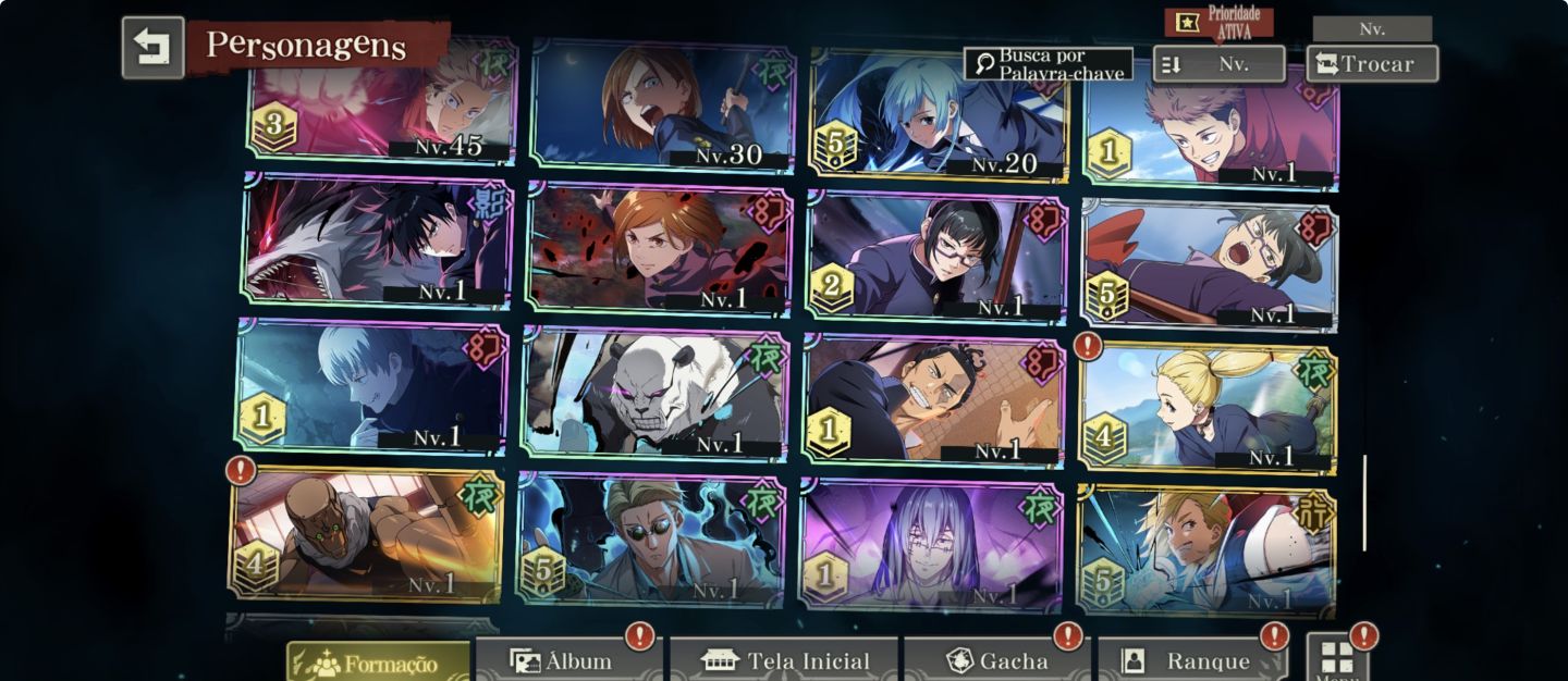 Conta JJK Parede 8 Limitado End game MUITO BEM UPADA 16K cubos Gojo 0.2 mahito