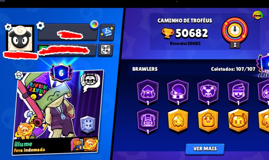 Conta Full com 500 gemas. Brawl stars