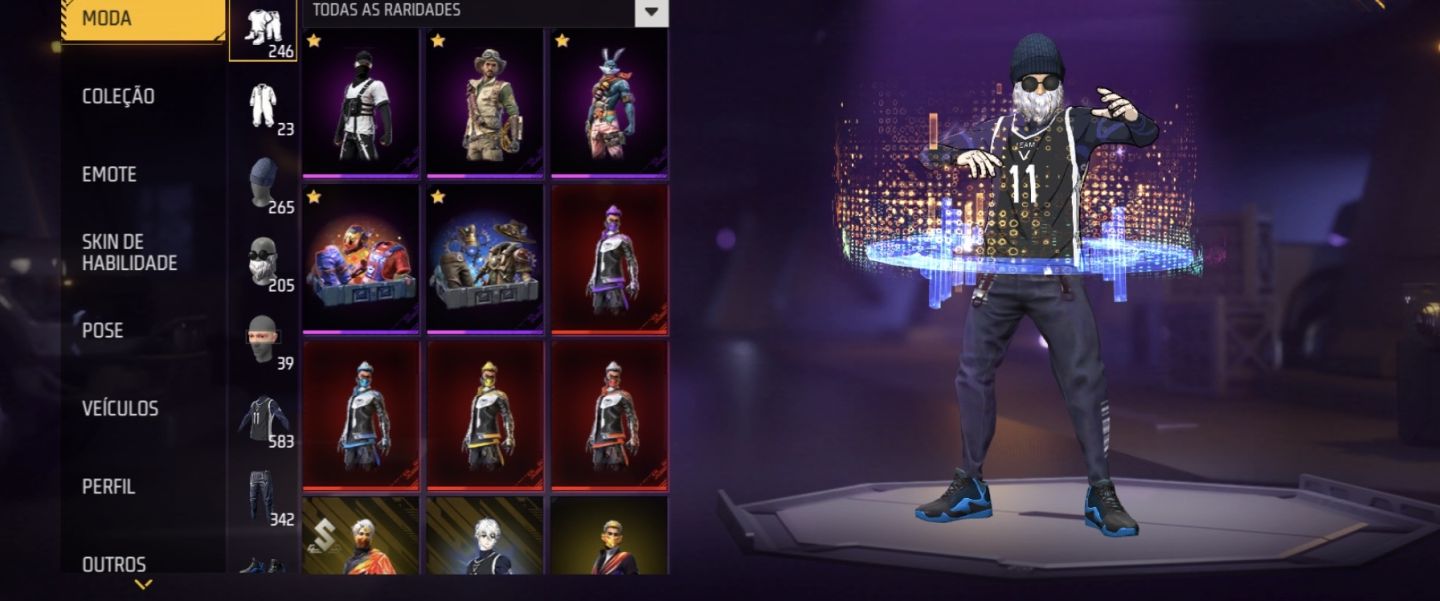 CONTA FREE FIRE RARA 8 ANOS