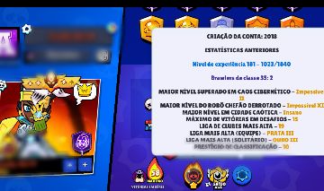 CONTA DE BRAWL STARS 2018/100K DE TROFEUS,MESTRE,SKINS E PINS RAROS