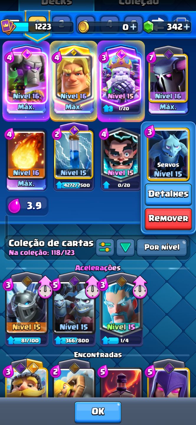Clash Royale deck bridge spawn quase todo lvl 16 + 12k de troféus e muito mais