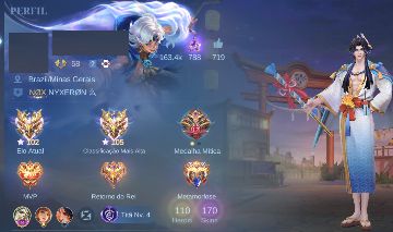 CONTA LINDA PRA QUEM QUER COMEÇAR A JOGAR MÍTICO IMORTAL 102 STARS E 170 SKINS