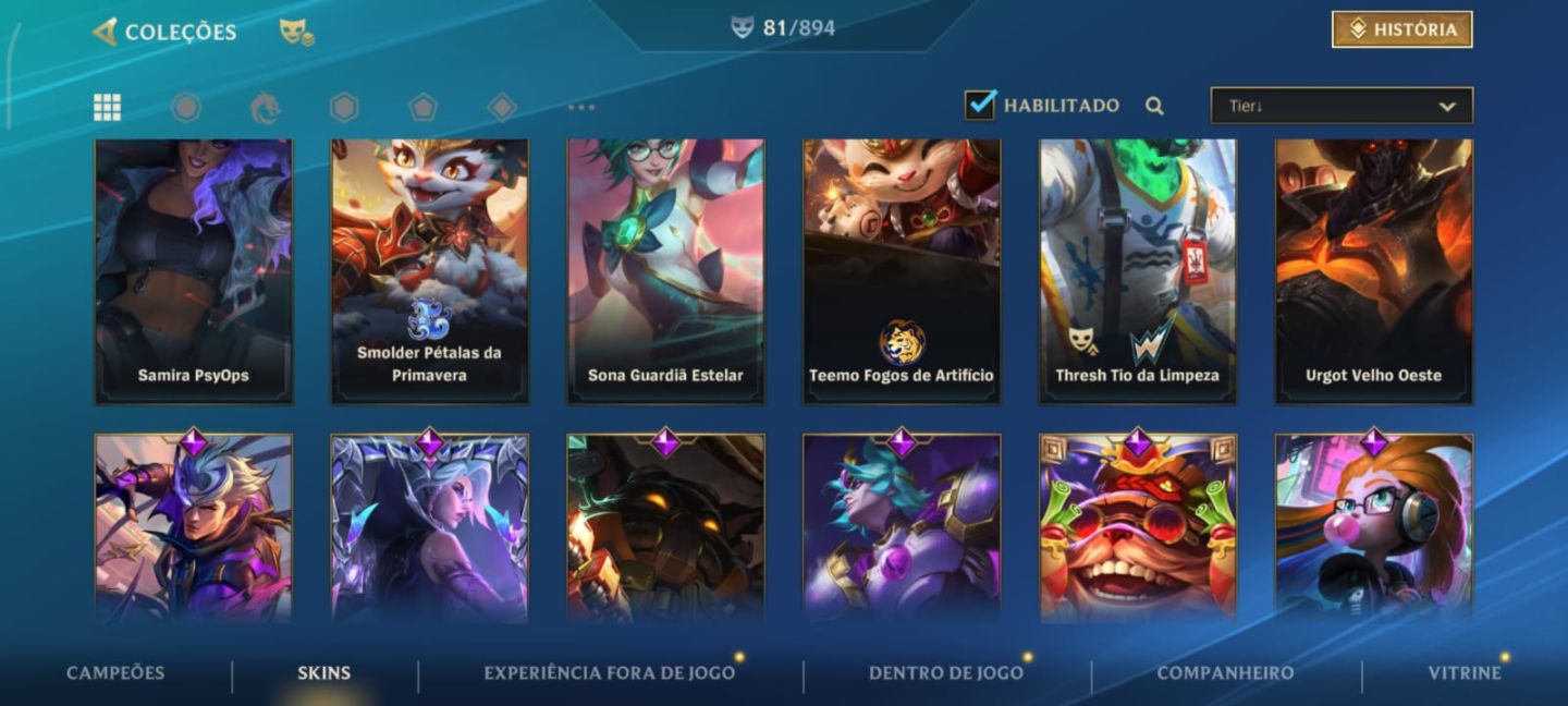 CONTA ESMERALDA | 81 SKINS | JINX MÍTICA | TRYNDA S1 | 8 LENDÁRIAS