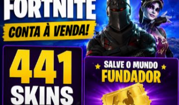 CONTA FORTNITE 441 SKINS E FUNDADOR STW
