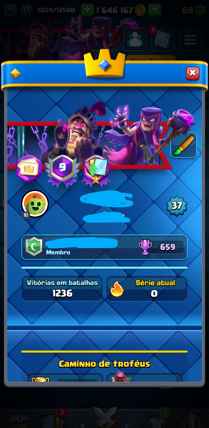 CONTA DE CLASH ROYALE MUITO BOA