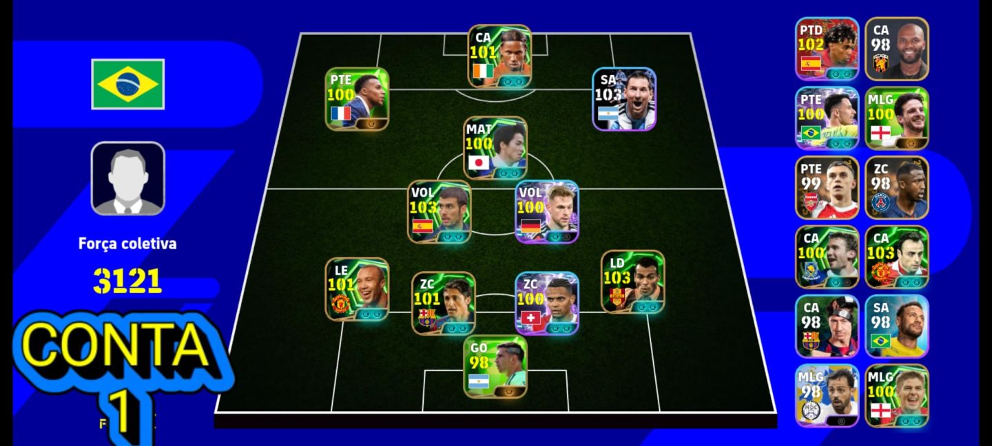 CONTAS EFOOTBALL MOBILE| COM NEYMAR BLITZ CURLER DO SANTOS
