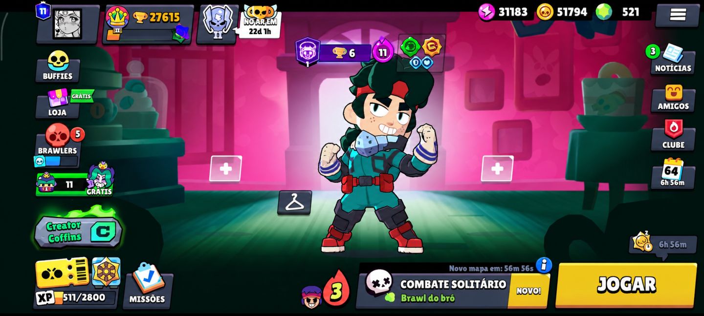 CONTA BRAWL STARS À VENDA | 27K TROFÉUS SKINS RARAS E VÁRIOS BRAWLERS!