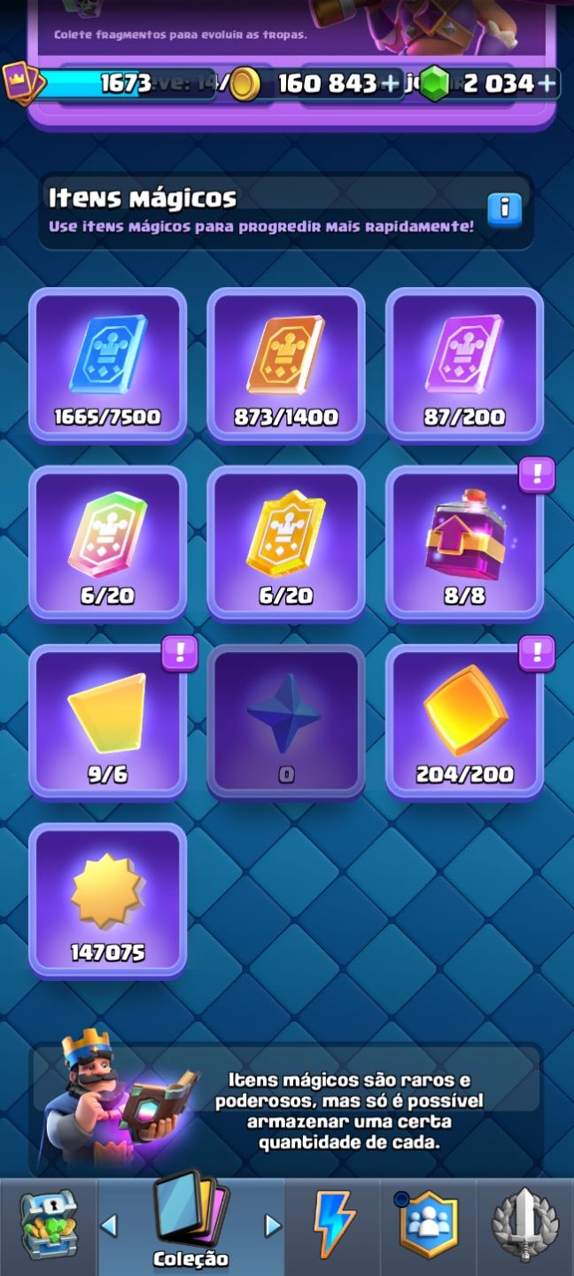 CONTA DE CLASH ROYALE NÍVEL 1673 10.450 TROFÉUS 7 ANOS DE CONTA
