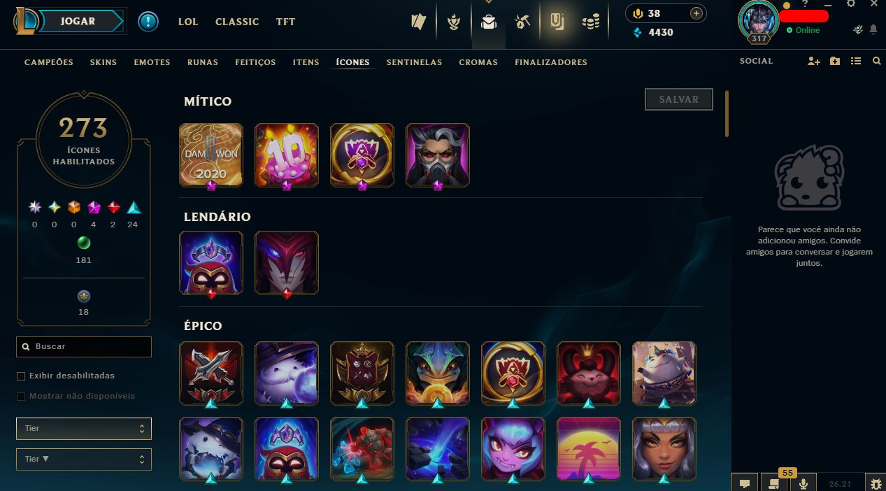 CONTA LOL + VALORANT | 179 SKINS | 160 CAMPEÕES | SKIN DE VANDAL E OPERATOR