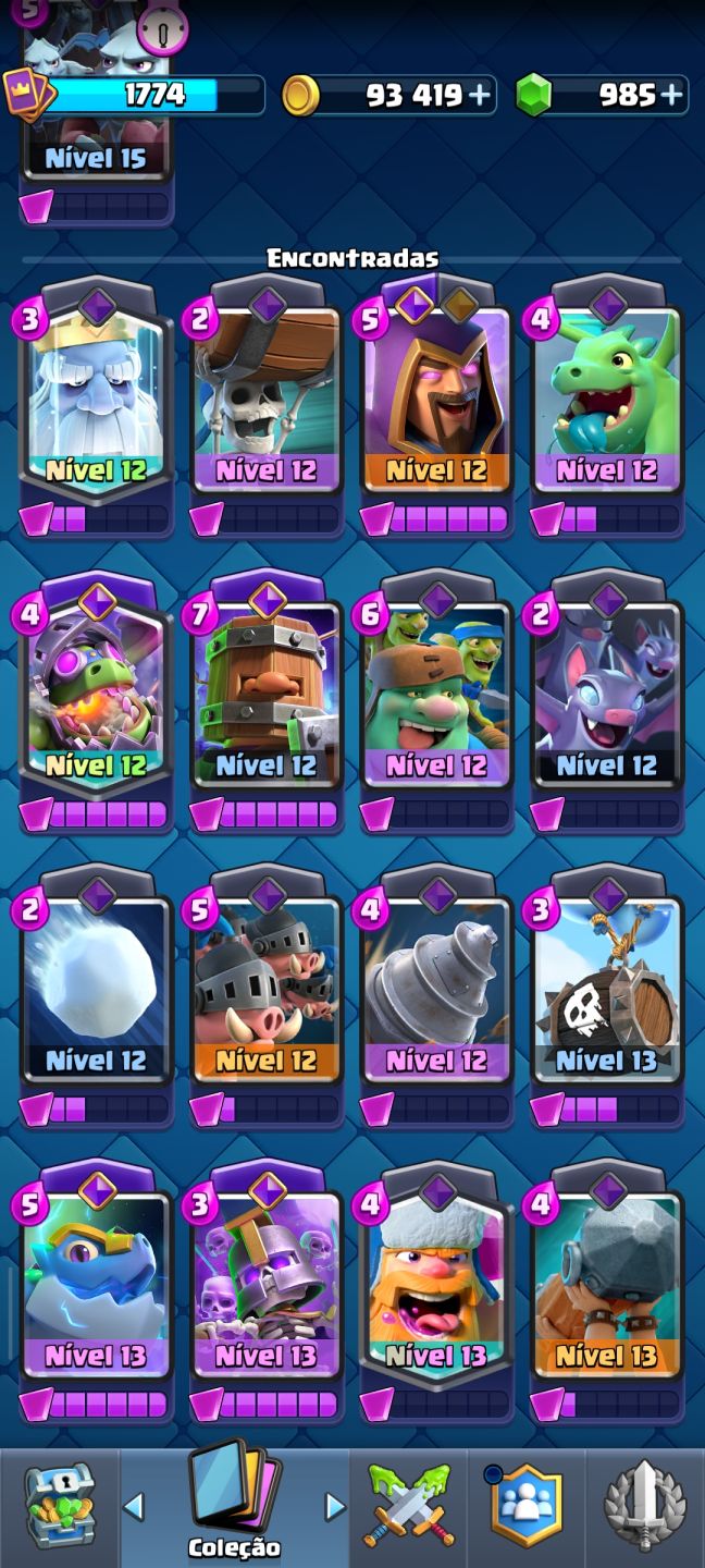 Conta de Clash Royale antiga nível 16