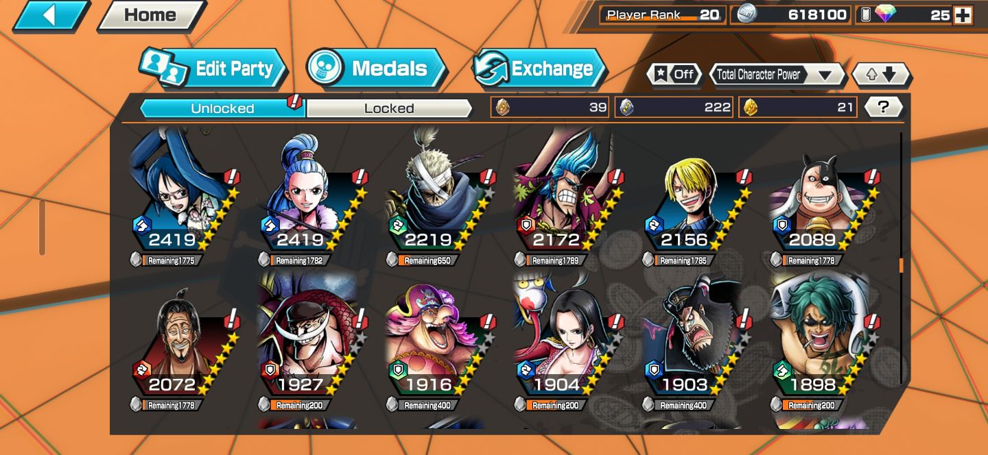 Conta one piece Bounty Rush