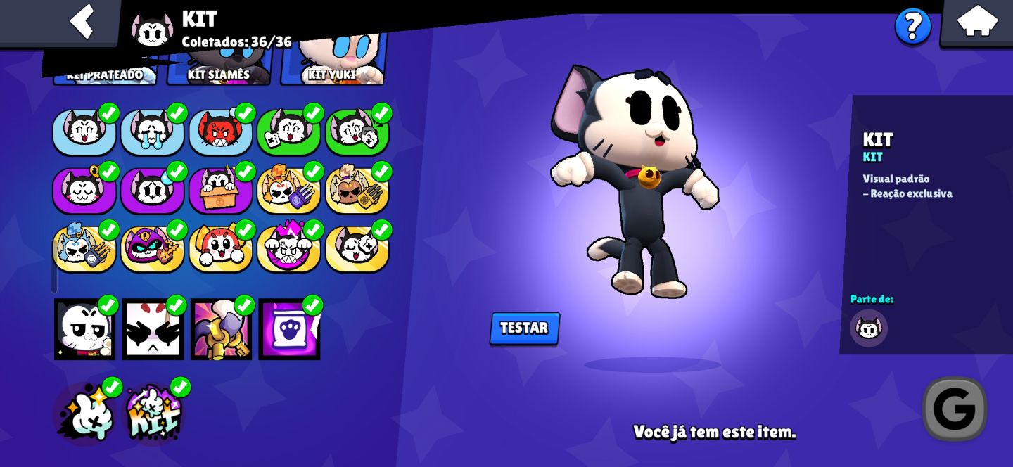 Conta quase full de Brawl Stars, criada em 2019