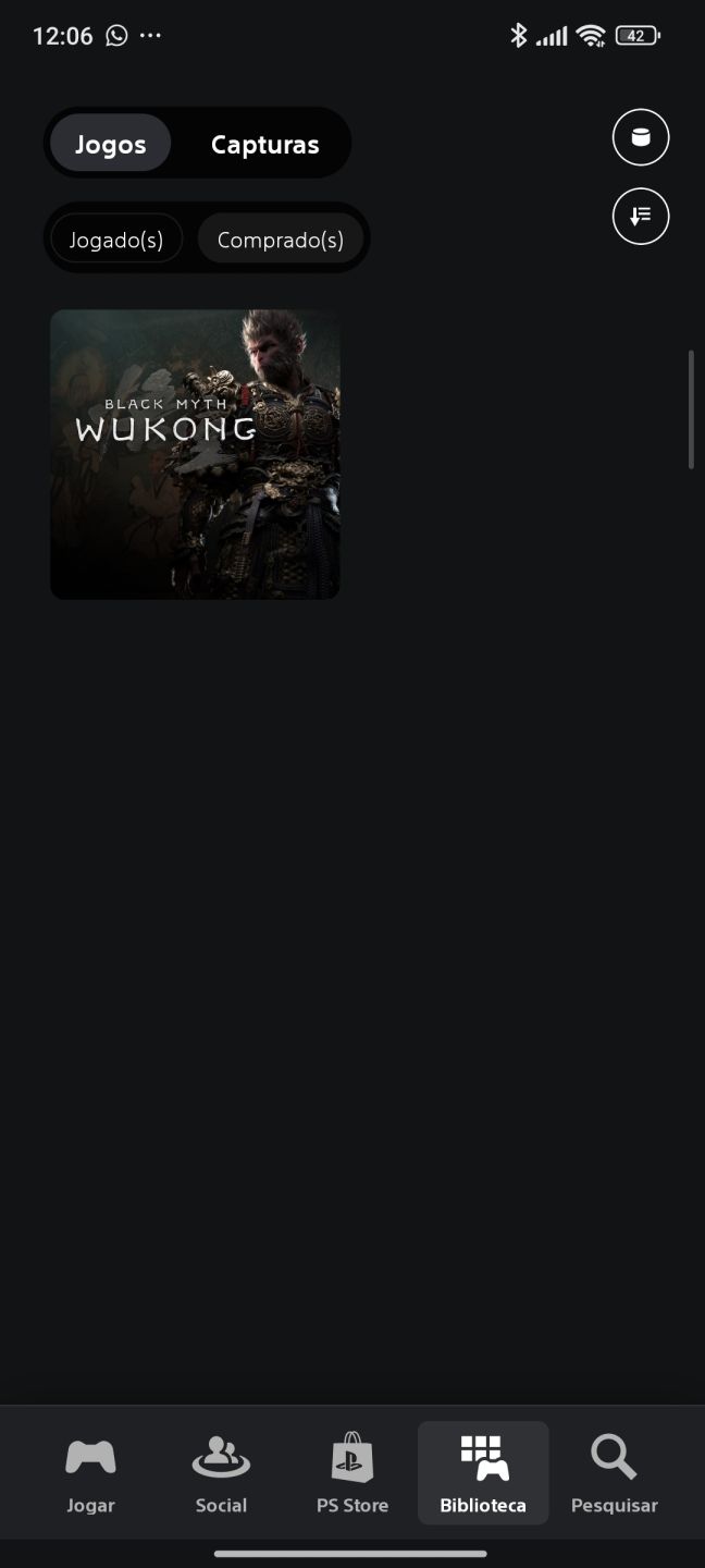 CONTA COM BLACK MYTH WUKONG (PS5)