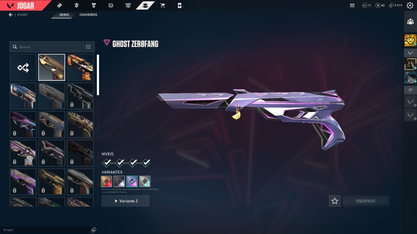 Conta valorant, lvl 139, ex ouro, pacote Nocturnum completo. Todos os agentes.