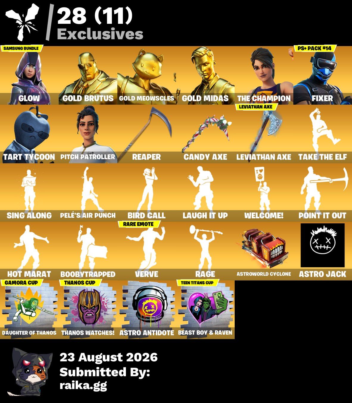 CONTA 180 SKINS MACHADO DO KRATOS + HOT MARAT + GLOW + FNCS