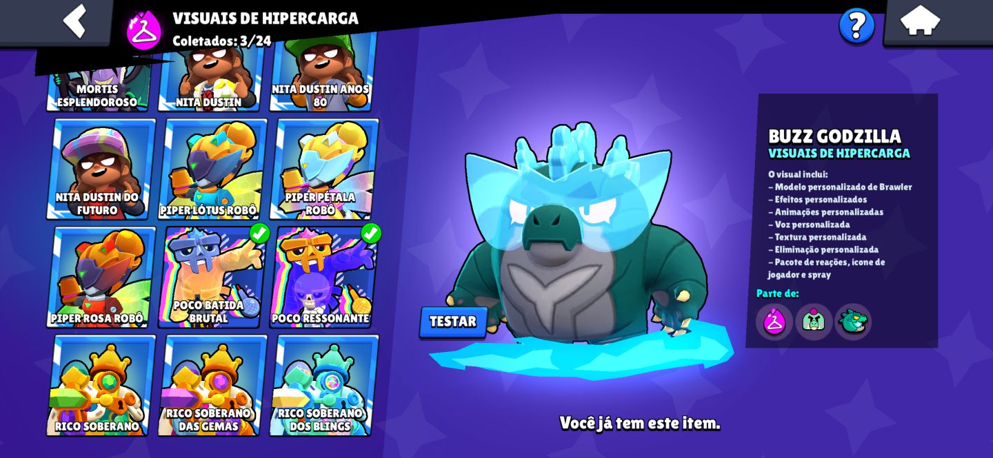 Conta de Brawl Stars e Clash Royale( não separado)