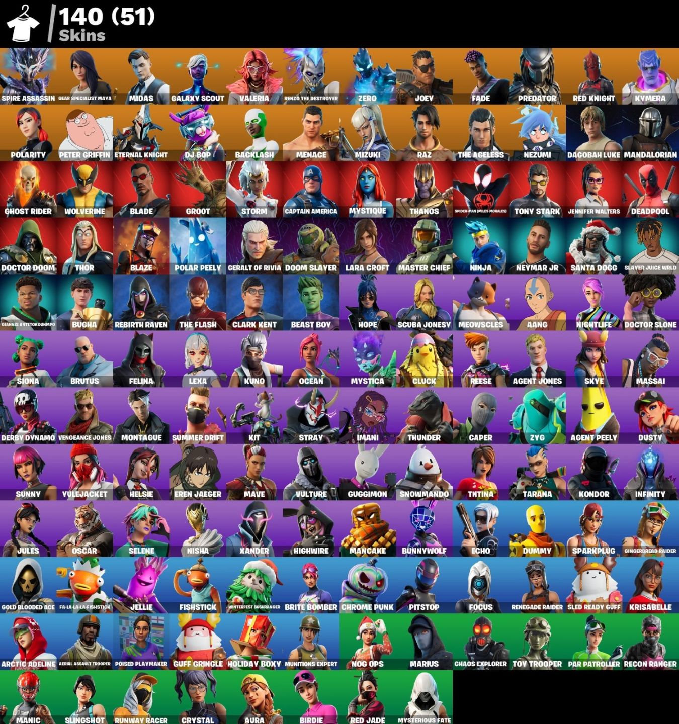 Conta de Fortnite com 140 Skins | Polarity | Promoção!