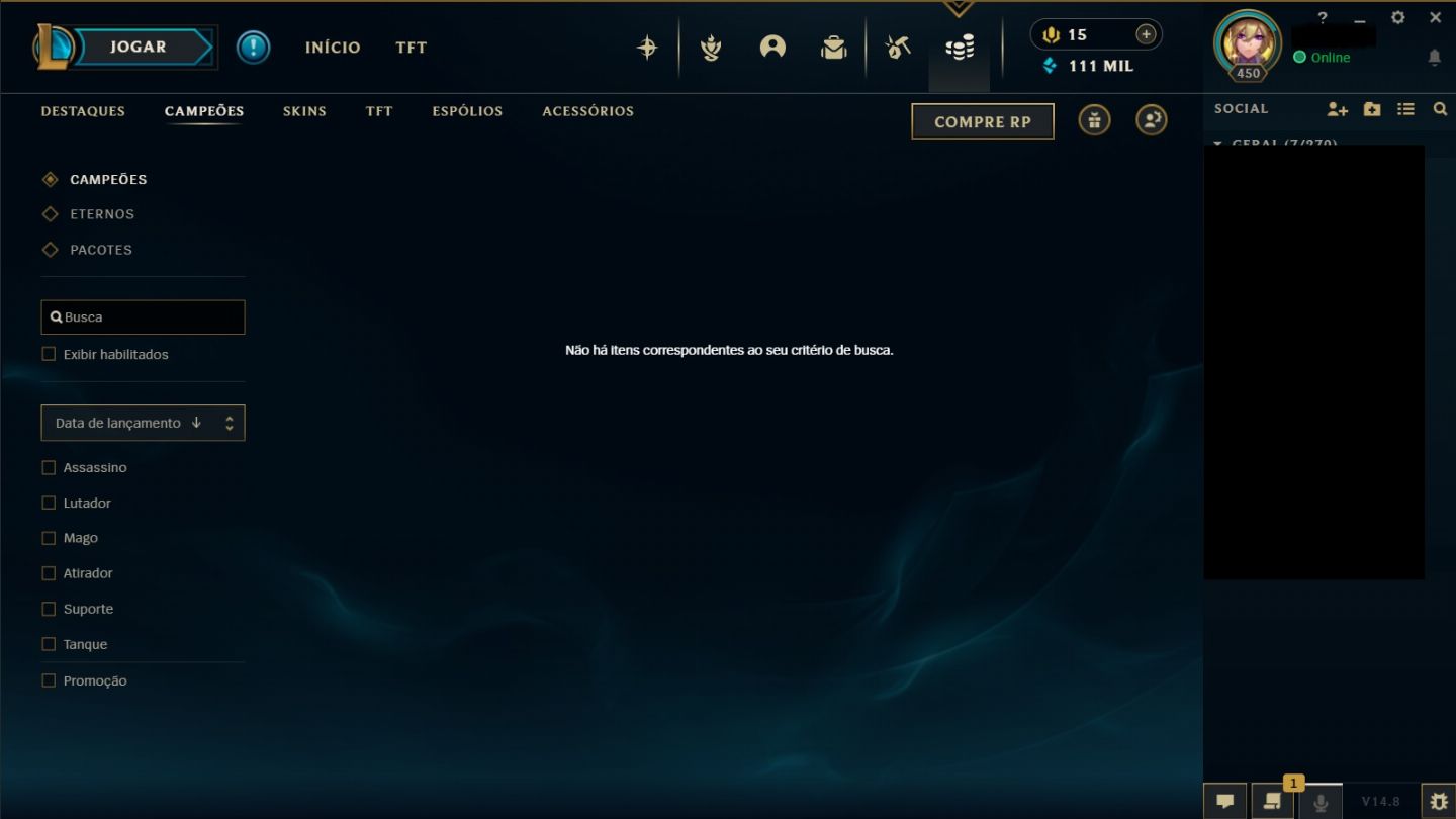 Conta LOL 606 Skins desde S2