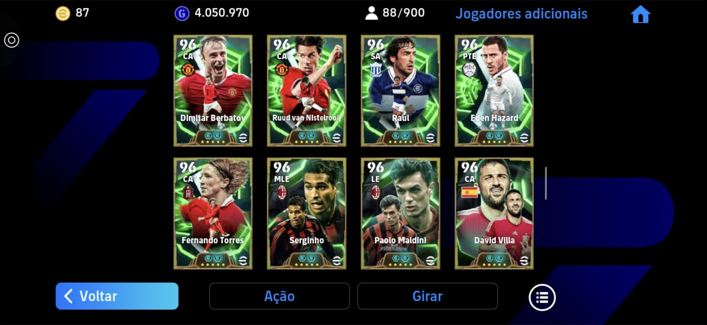 Conta efootball barba cabelo é bigode (defesa meio campo é ataque)