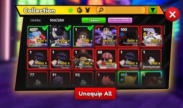 Units de anime adventures, shinies e high tiers (precos negociaveis)