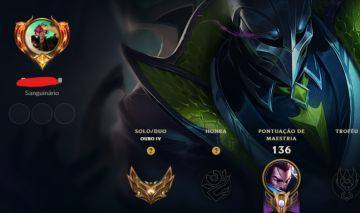 CONTA LOL - OURO - ZED GALANTE/PROJETO YI