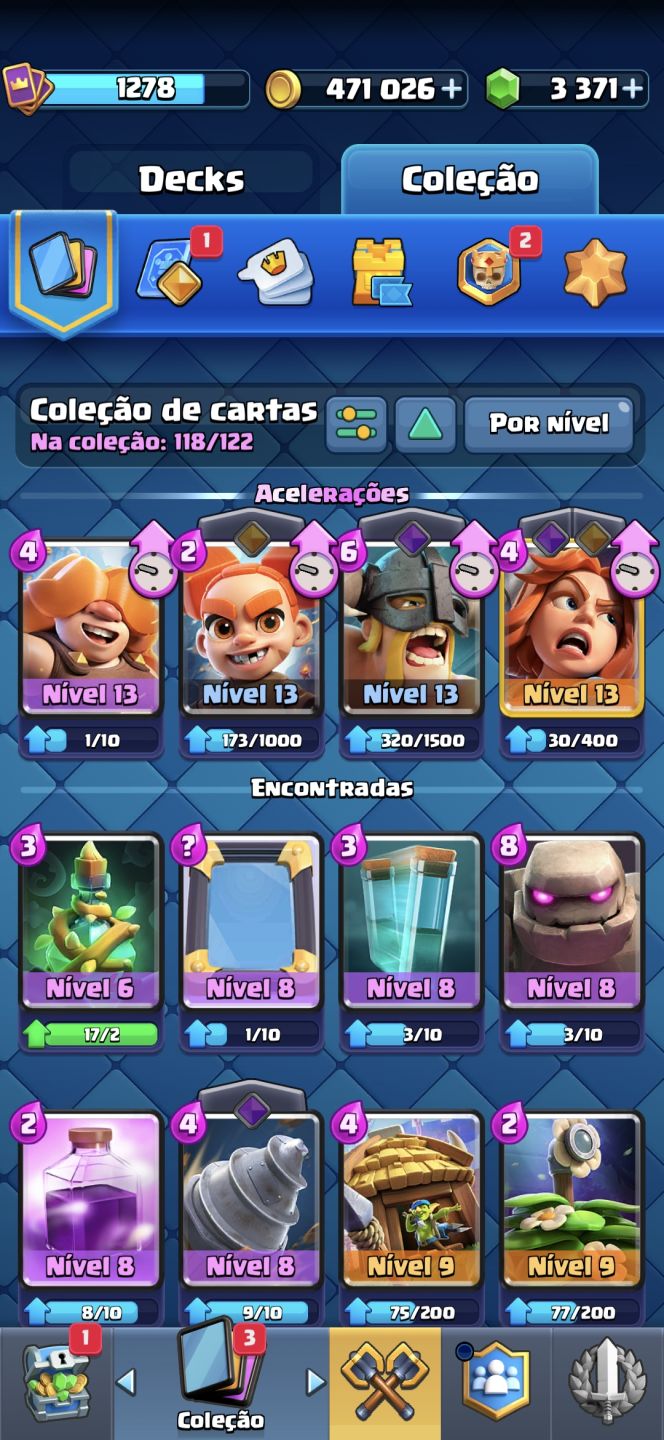 Conta Clash Royale Arena 19 7400 Troféus