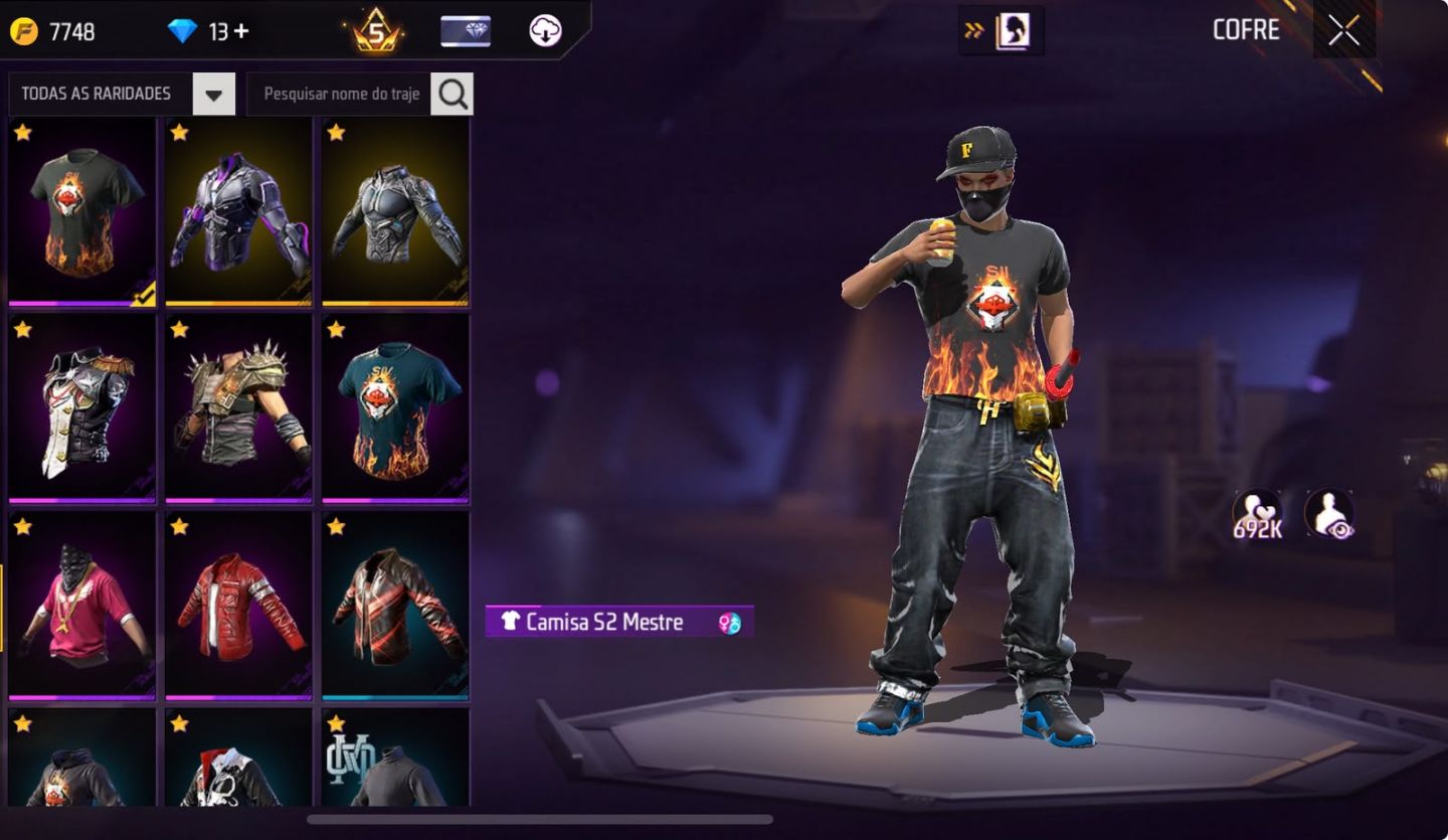 CONTA FREE FIRE SEGUNDO PASSE FULL MESTRE RARO