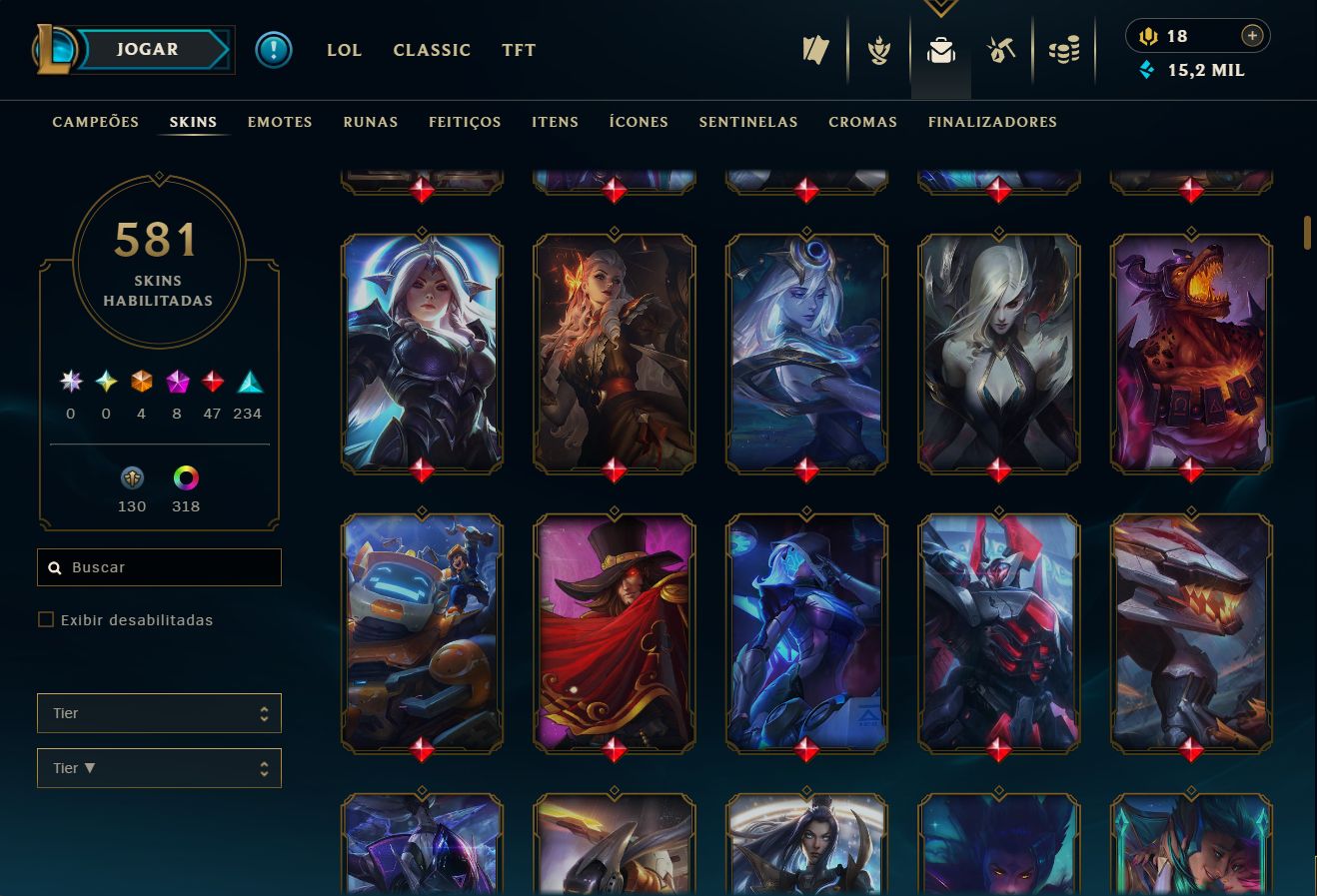 Lvl 577 | 581 Skins | Bordas, Icones de 2013, e Muito Mais...