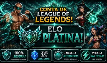 [Entrega Automática] Conta Lol Platina, 57 Skins, Ultimate, 15K Ea, Honra 4