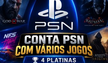 CONTA PSN COM VÁRIOS JOGOS + 4 PLATINAS