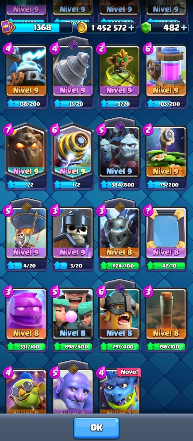 Conta de clash Royale